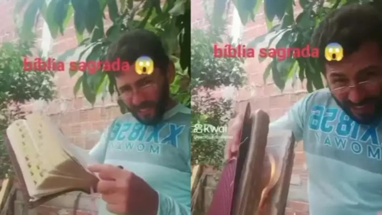 'DEUS NÃO EXISTE': Homem queima a bíblia e é encontrado morto