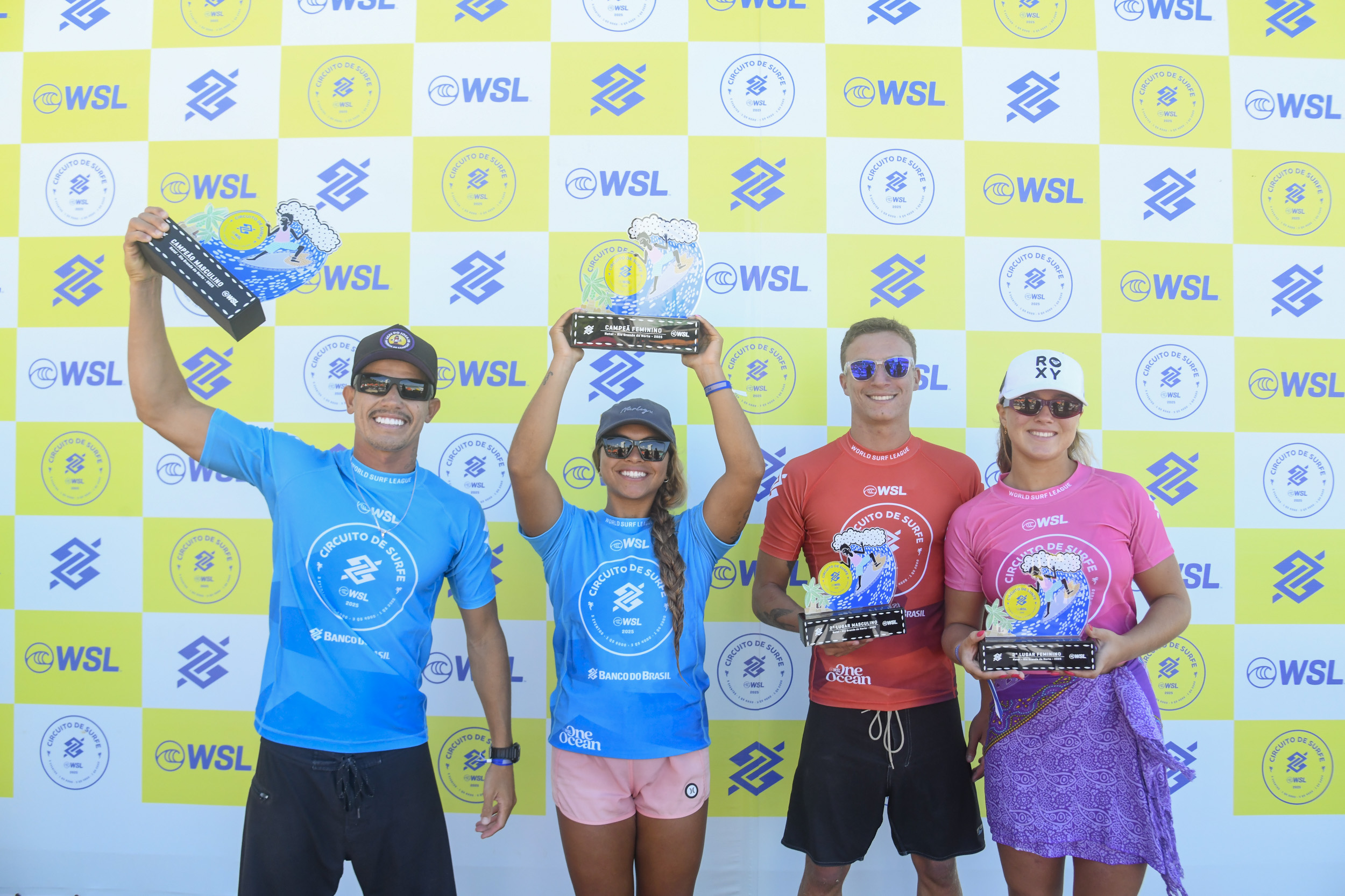 Israel Junior e Tainá Hinckel ficam com o título do Circuito Banco do Brasil de Surfe, em Natal
