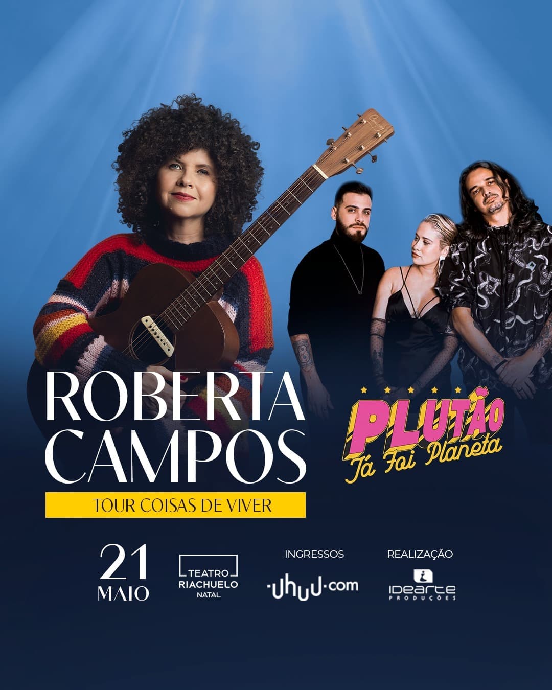 Roberta Campos e Plutão Já Foi Planeta se apresentam no Encontro Marcado desta quarta-feira (21)