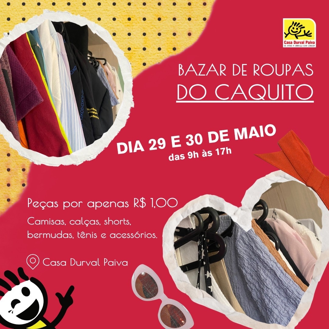 Casa Durval Paiva realiza mega bazar de roupas e acessórios nesta quinta e sexta-feira