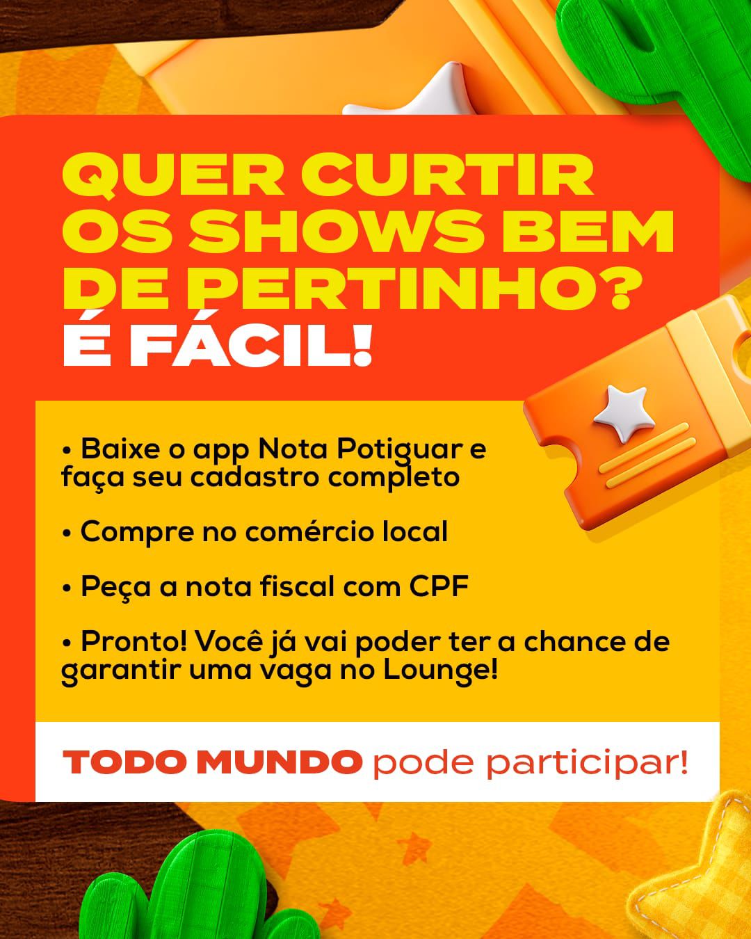 São João do Assú 2025 inova com Lounge Nota Potiguar com acesso gratuito