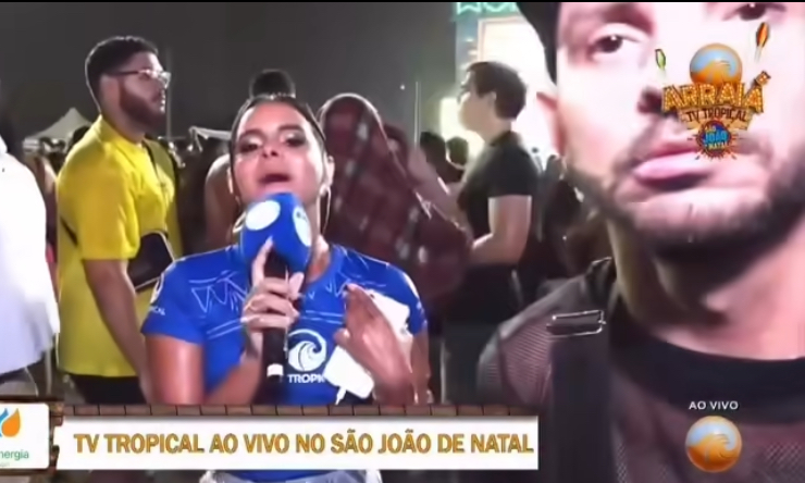 Homem que fez gesto obsceno para repórter ao vivo em Natal pede perdão em nota: “Estava bêbado”