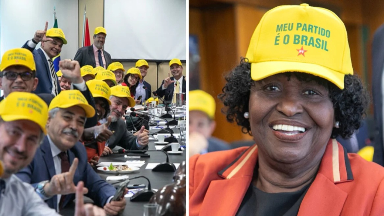 PT lança novo boné e se apropria de frase bolsonarista: 'Meu partido é o Brasil'