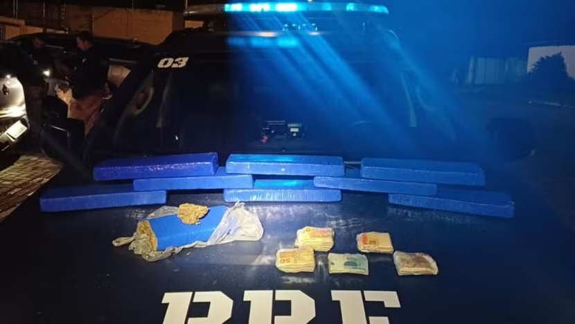 PRF prende três pessoas com 7 kg de maconha e R$ 5 mil após perseguição na Grande Natal