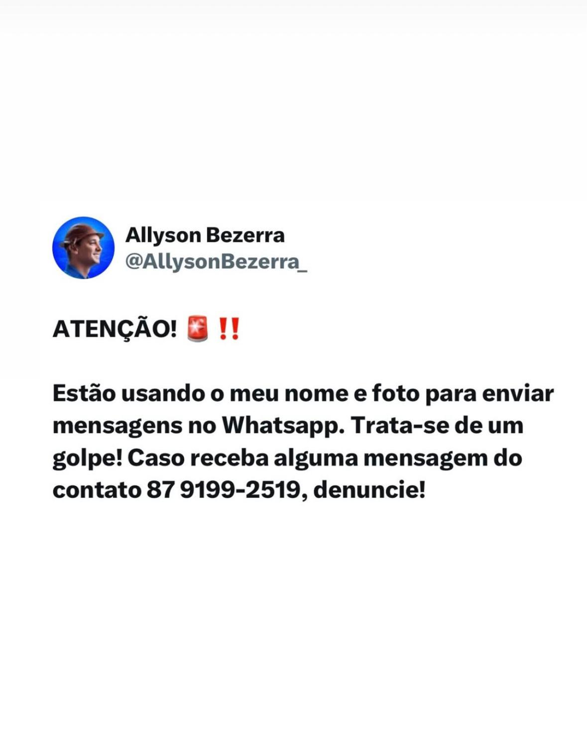 Prefeito de Mossoró alerta para golpe que usa seu nome e foto no WhatsApp