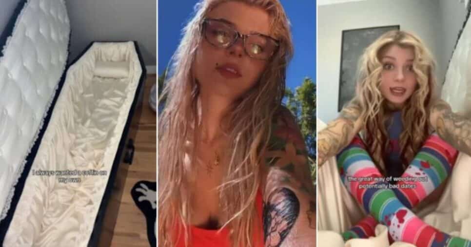 Coragem ou loucura? Celebridade dorme em caixão e explica prática assustadora
