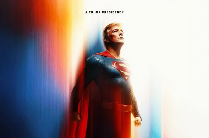 Casa Branca posta Trump trajado como Superman: “Esperança”