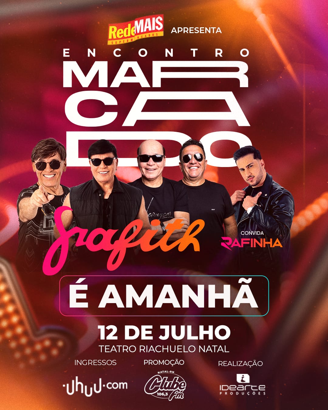 Grafith e Rafinha são as atrações do Projeto Encontro Marcado de julho no Teatro Riachuelo Natal