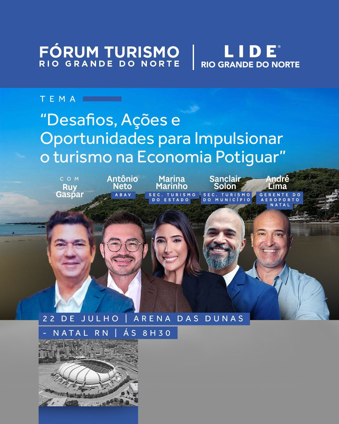 Presidente da ABAV RN participa de fórum do LIDE RN sobre o impacto do Turismo na economia potiguar
