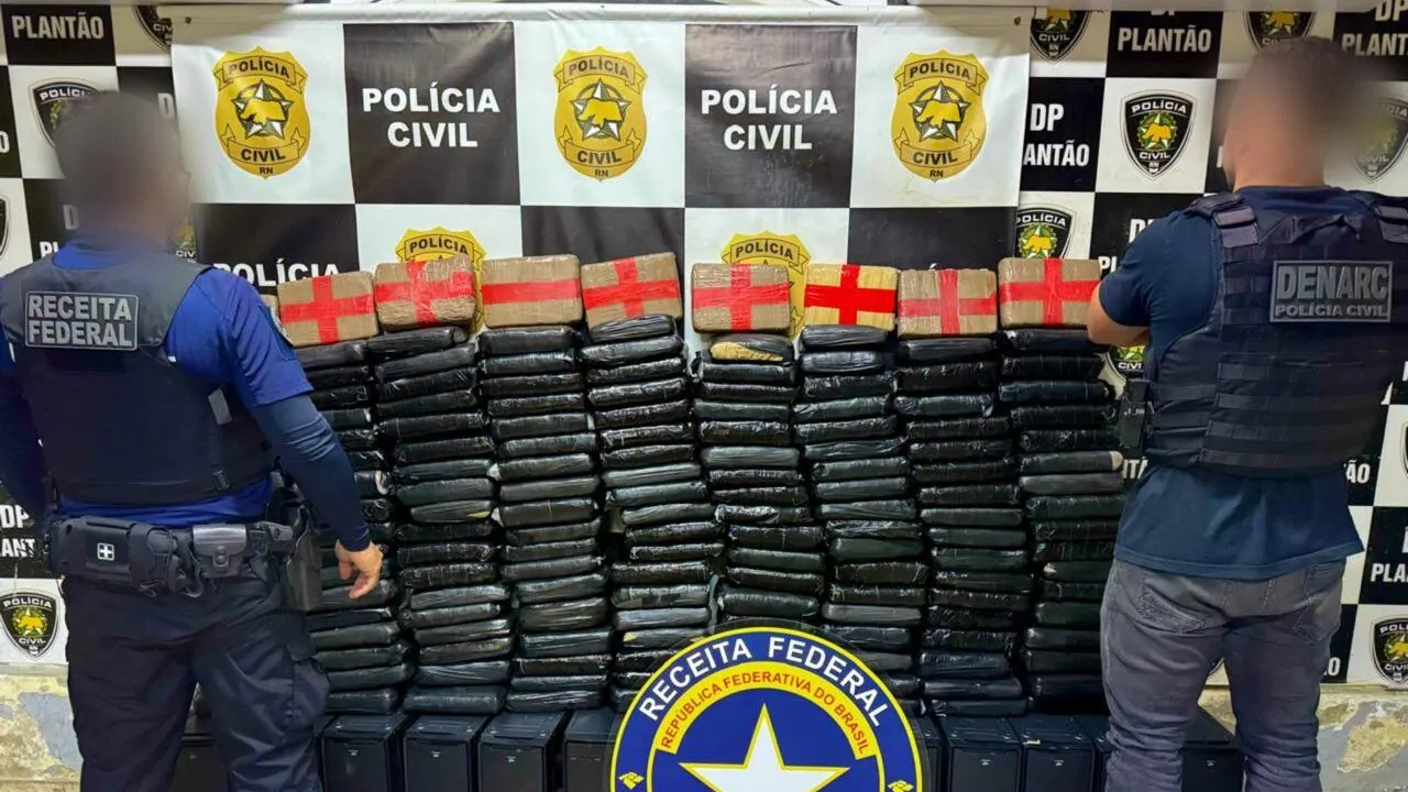 Operação apreende 201 kg de skunk avaliados em R$ 5 milhões escondidos em gabinetes de computador no RN