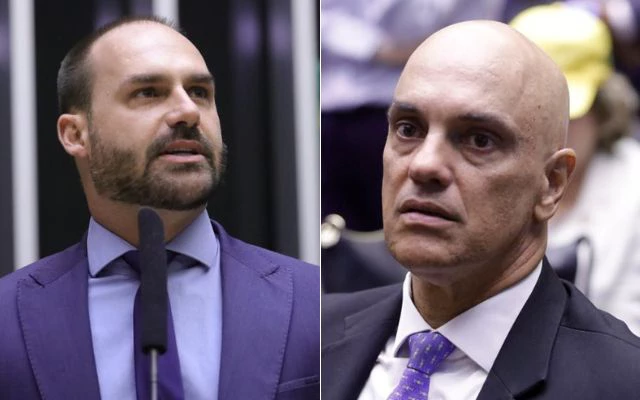 Moraes bloqueia contas e Pix de Eduardo Bolsonaro