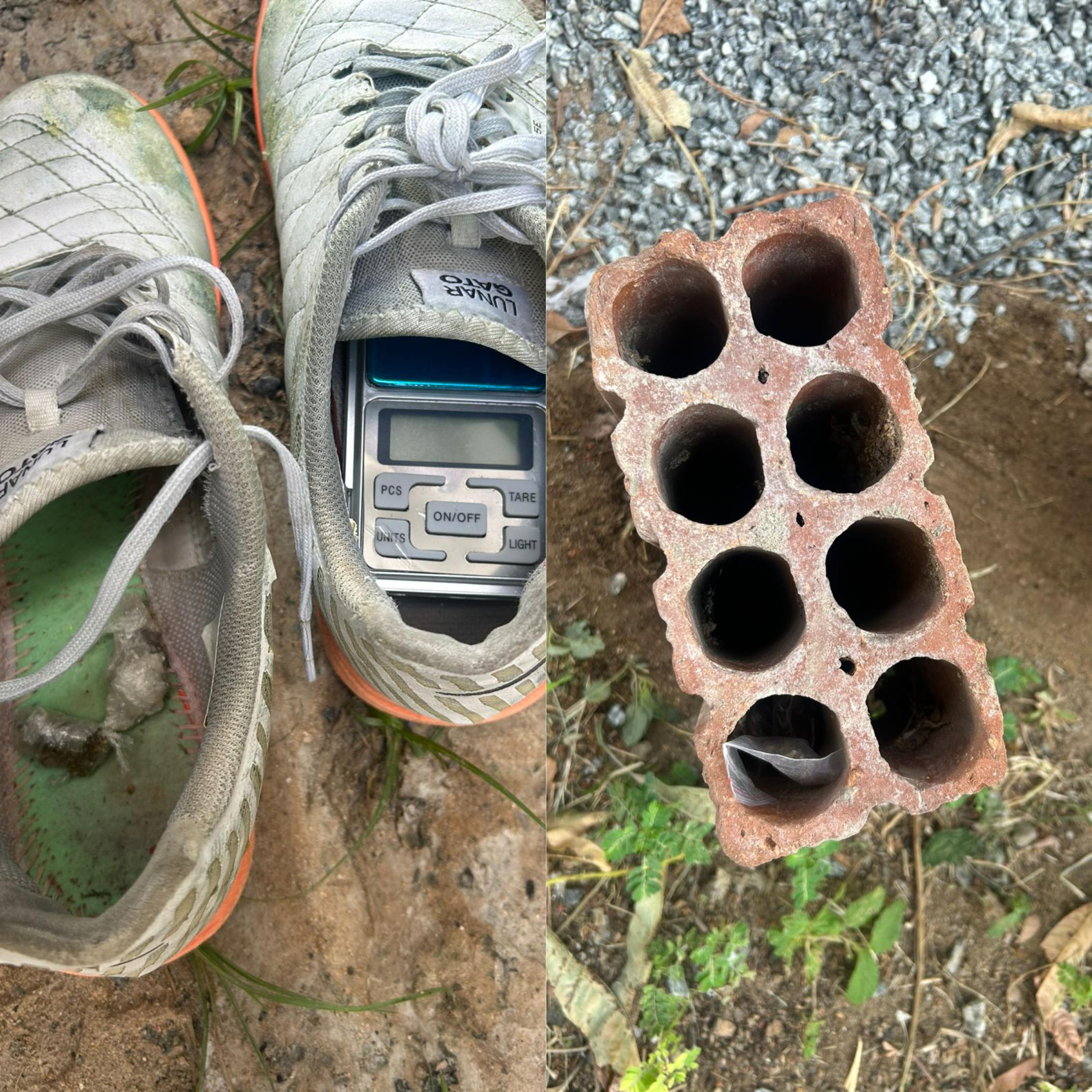 “Caça ao tesouro”: policiais descobrem drogas escondidas em tijolos e até dentro de tênis