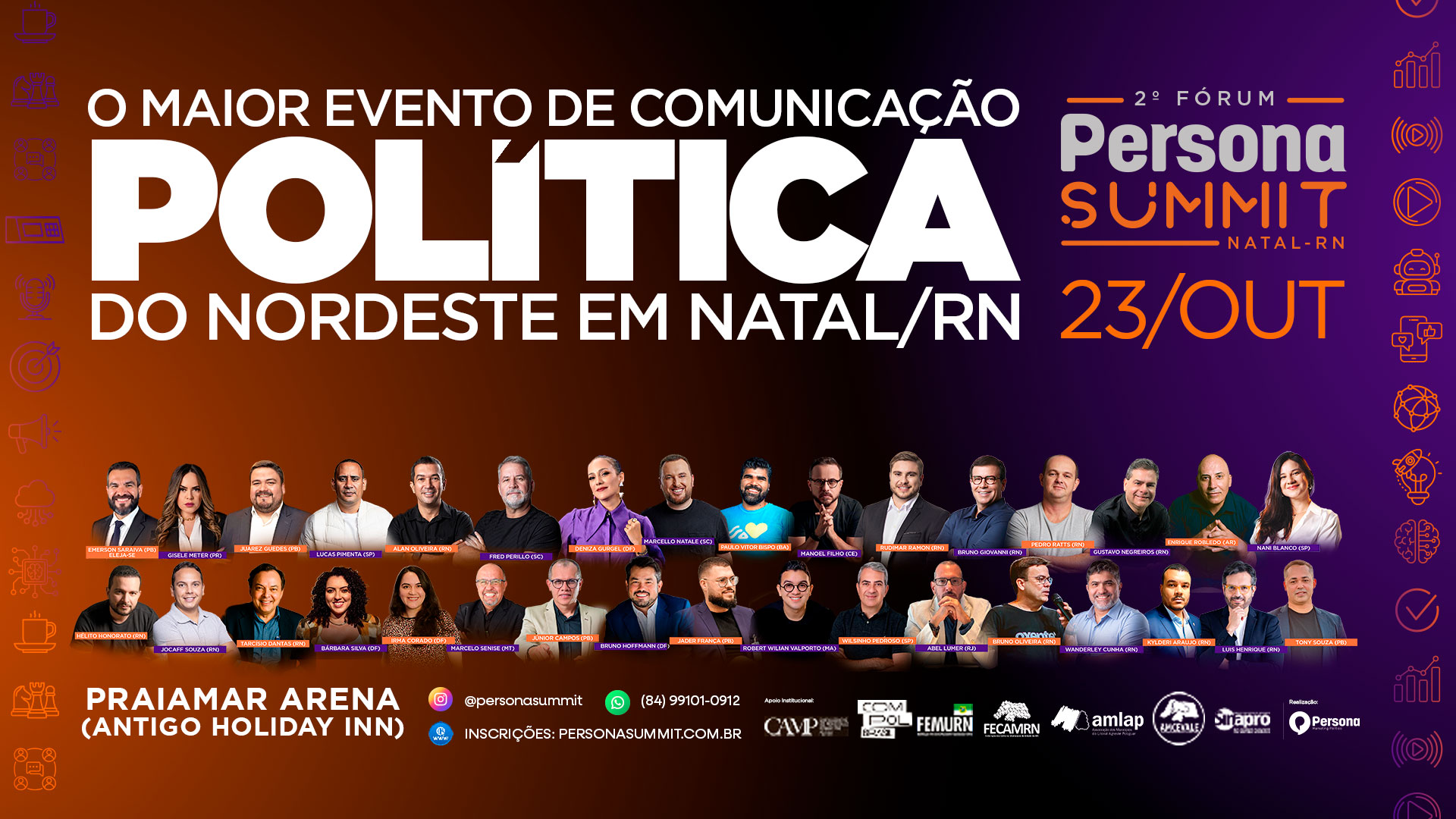 Persona Summit: falta 1 mês para o maior evento de comunicação política do Nordeste em Natal