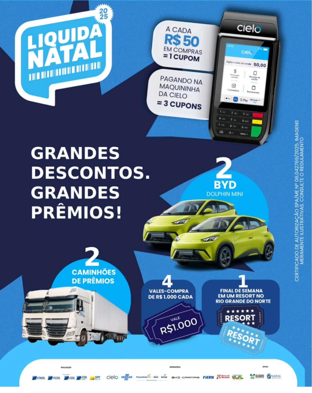 Liquida Natal 2025 sorteia amanhã prêmios entre consumidores e vendedores