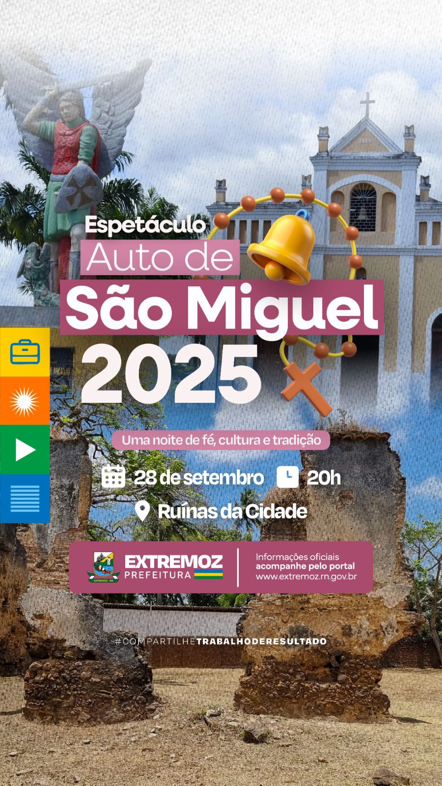 Espetáculo Auto de São Miguel 2025 celebra fé, cultura e tradição em Extremoz