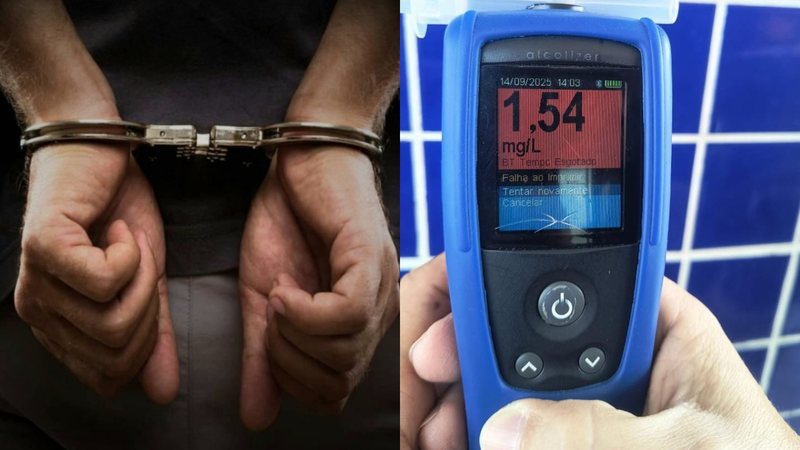 Homem bêbado causa acidente, bate em posto de combustíveis e é preso no RN