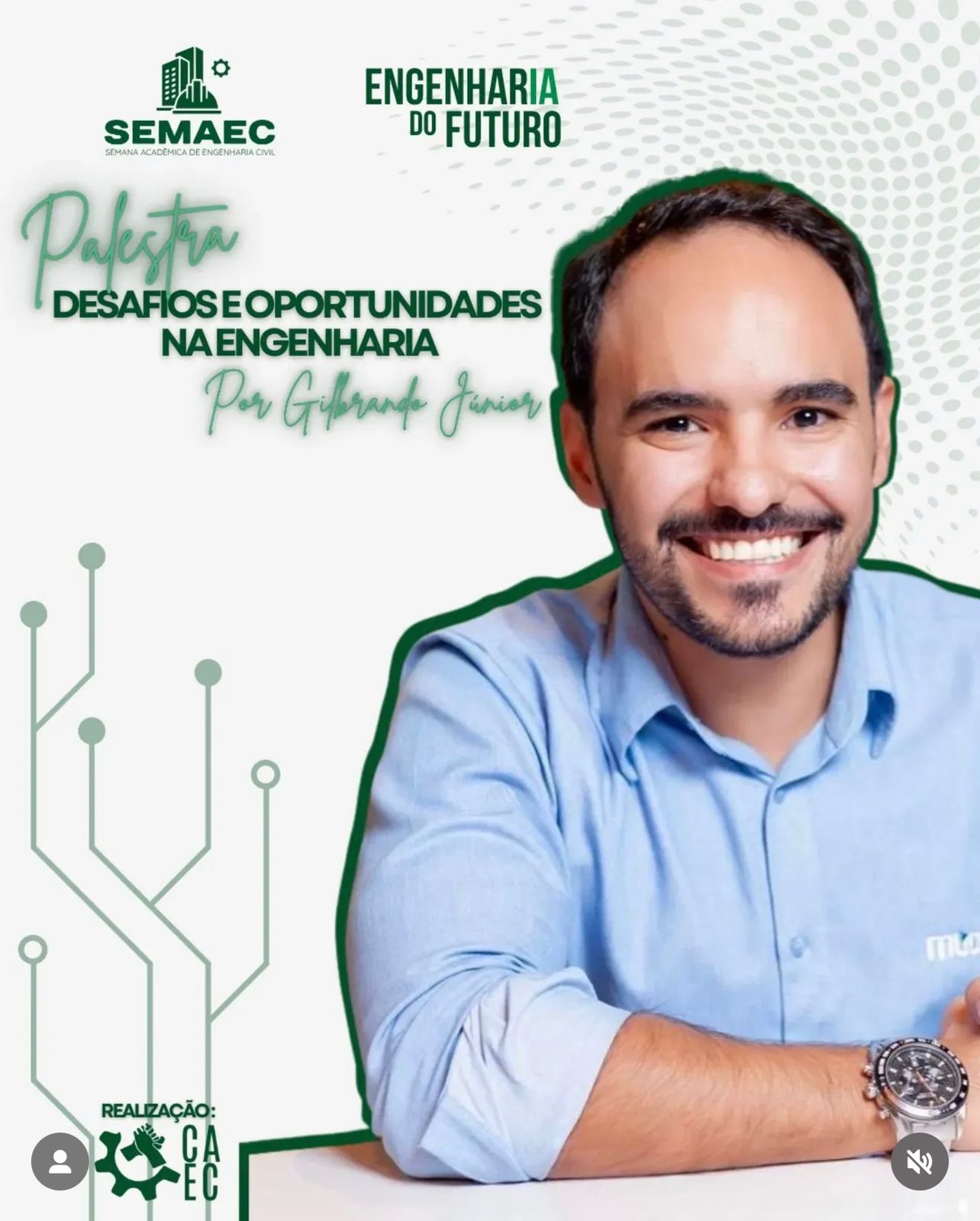 Diretor da Mútua/RN, Gilbrando Júnior, ministra palestra na Semana de Engenharia Civil