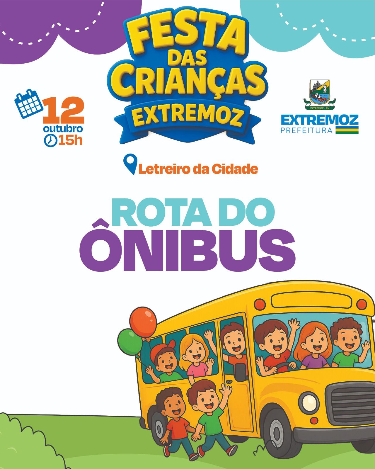 Extremoz prepara grande Festa das Crianças com transporte gratuito e programação especial neste sábado (12)