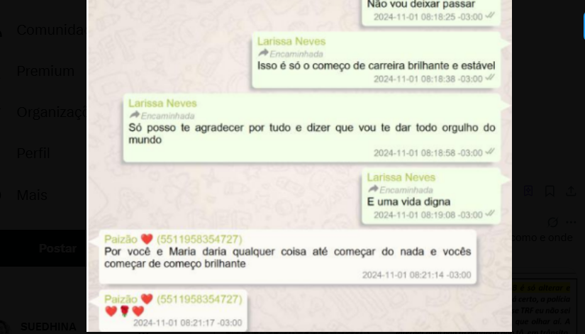 “Vou te dar todo orgulho do mundo”: conversa entre suspeita de fraudar concurso e o pai viraliza nas redes sociais