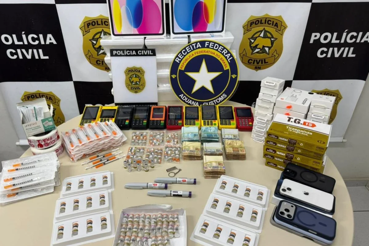 Receita Federal e Polícia Civil fecham laboratório clandestino de canetas emagrecedoras em Natal