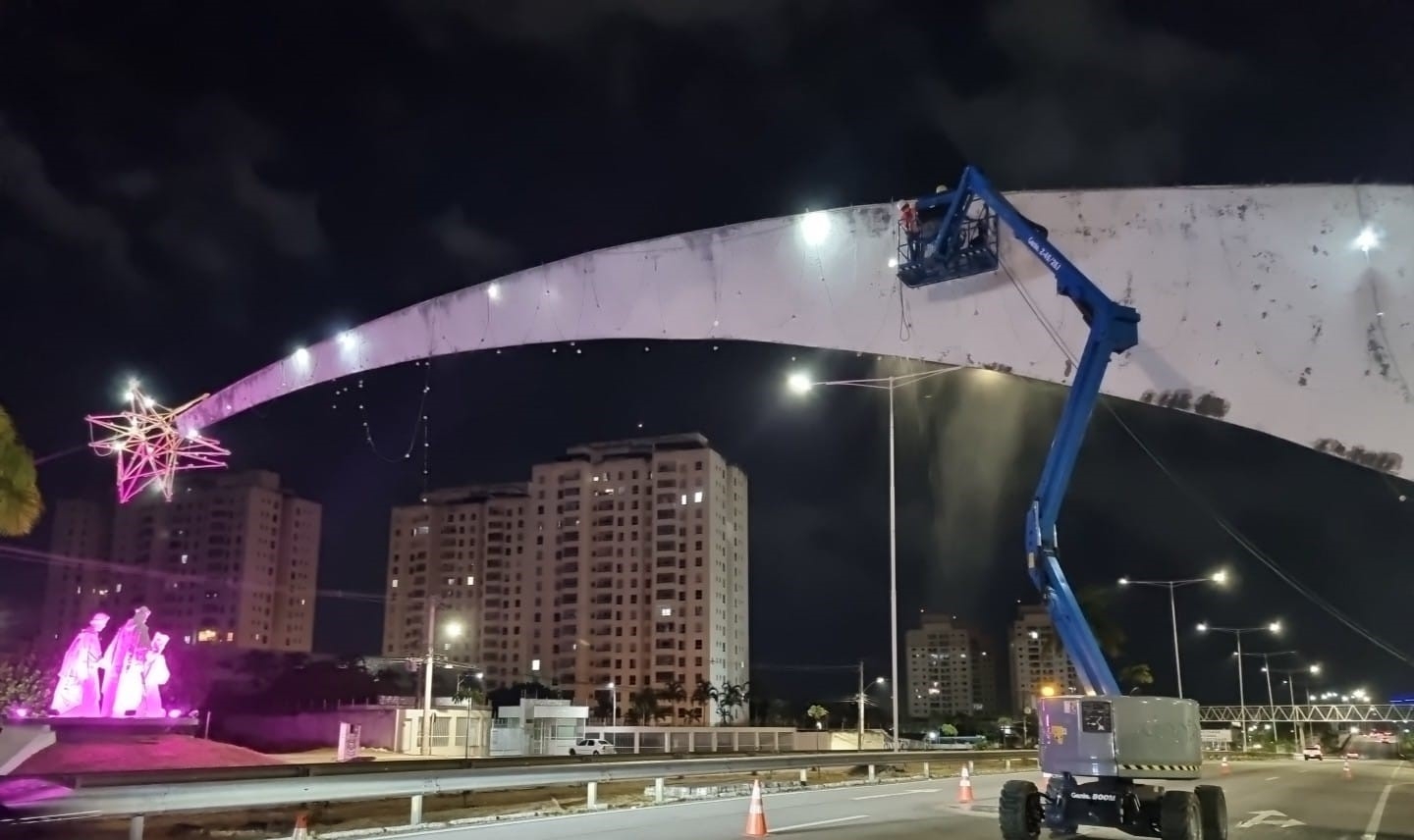 Seinfra realiza recuperação estrutural do Pórtico dos Reis Magos