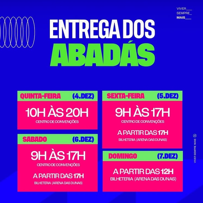Entrega de abadás do Carnatal 2025 começa nesta quinta-feira (04)