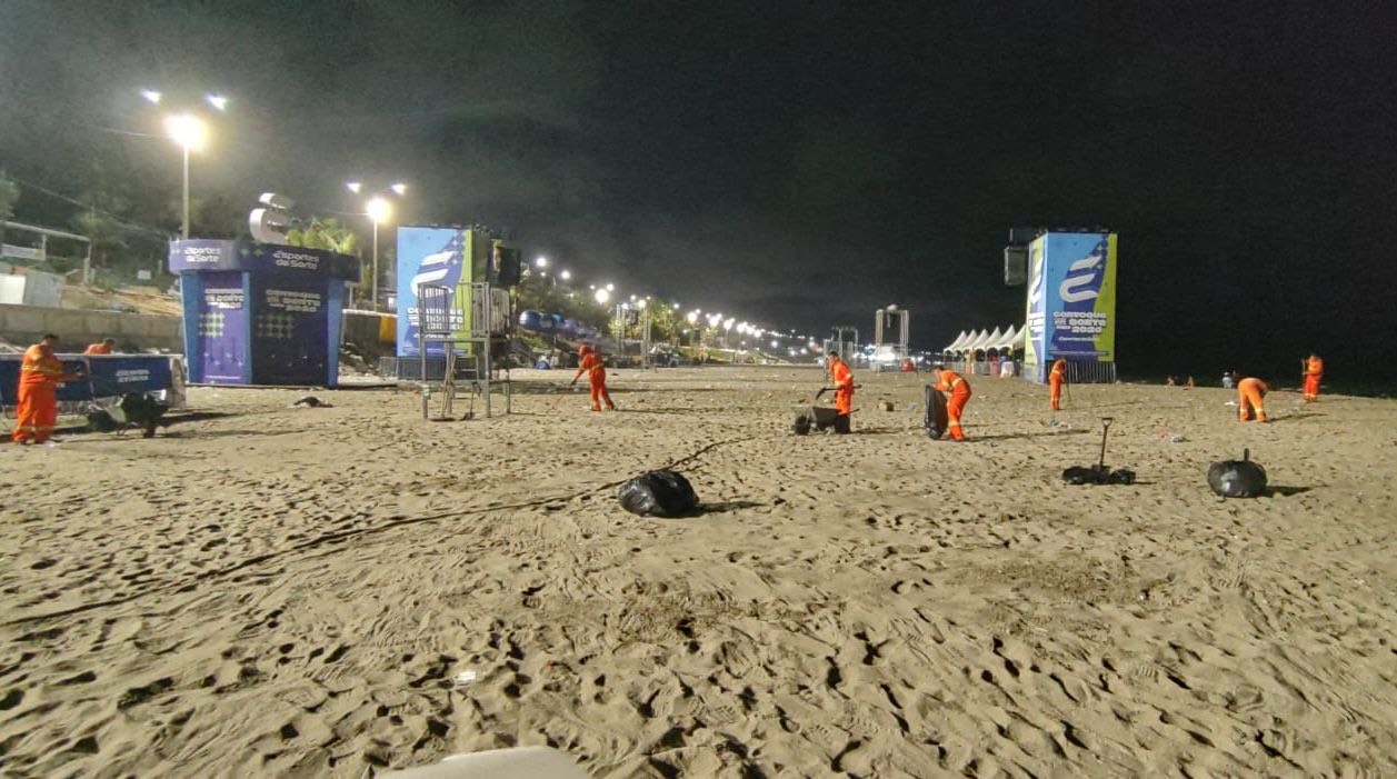 Grande público e resposta rápida: Urbana garante limpeza de Ponta Negra em tempo recorde