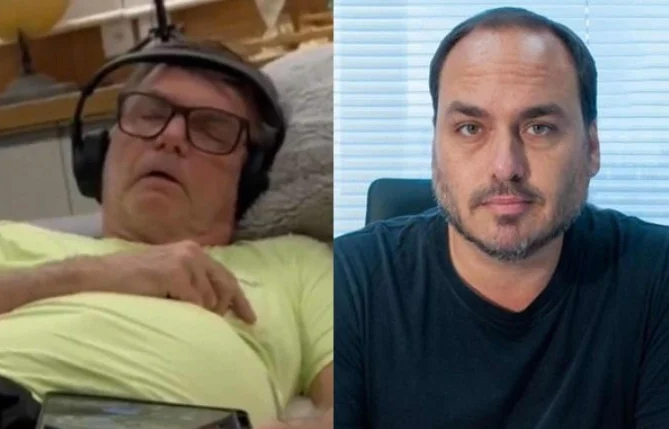 Carlos Bolsonaro divulga vídeo do pai com crise de soluço: "tragédia anunciada"
