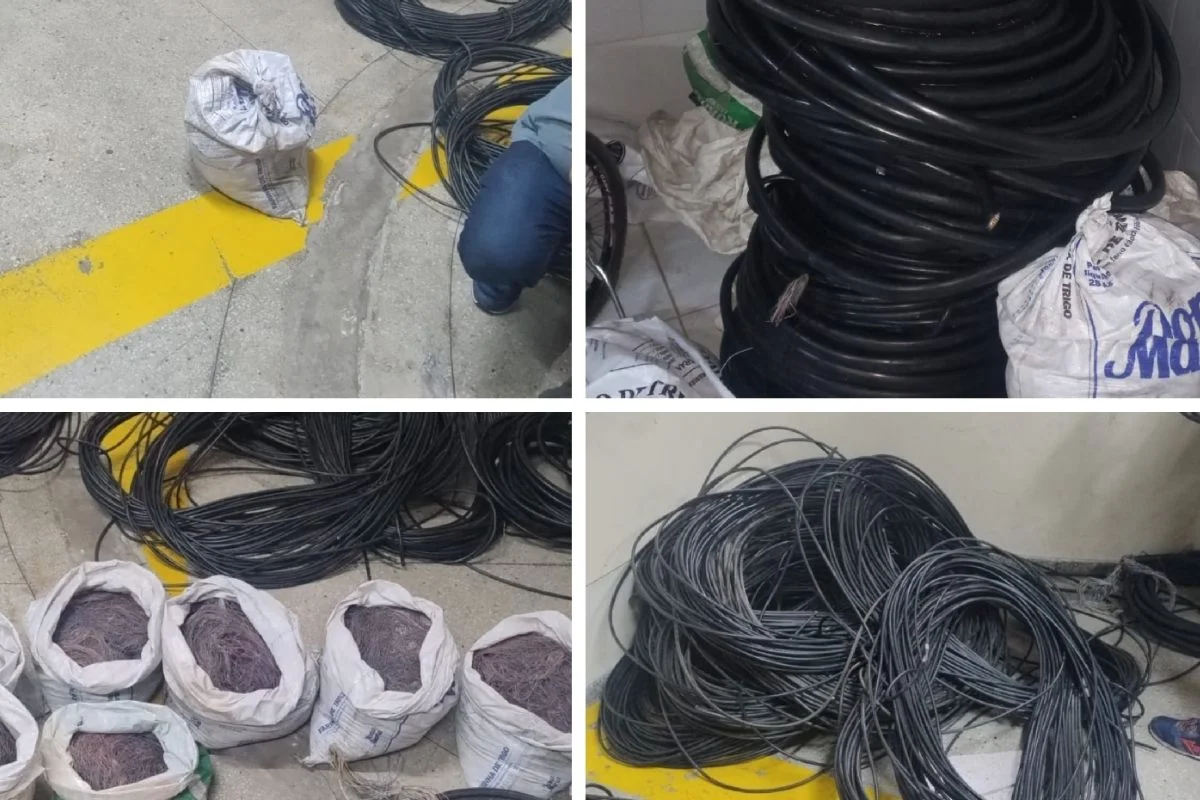 Furto de fios: PM apreende 1 tonelada em Ceará-Mirim