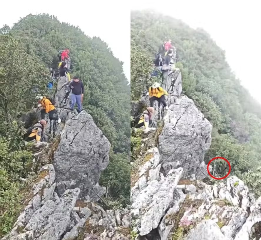 Turista despenca de penhasco de 40 metros ao tentar tirar selfie na China