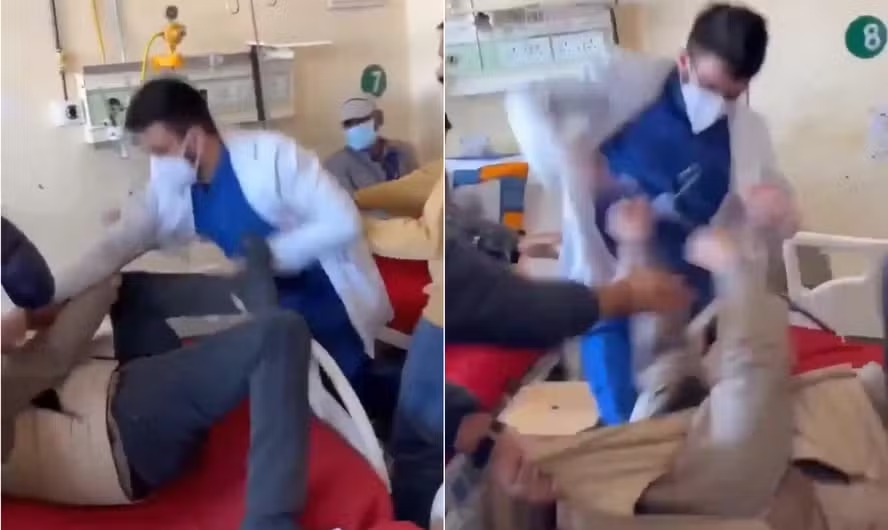 Médico é suspenso após ser flagrado agredindo paciente em hospital na Índia