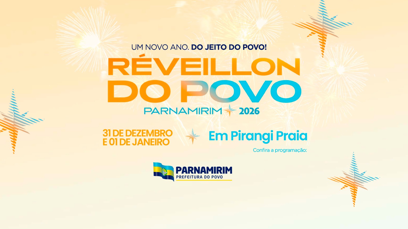 Réveillon do Povo celebra a virada do ano com programação gratuita em Pirangi