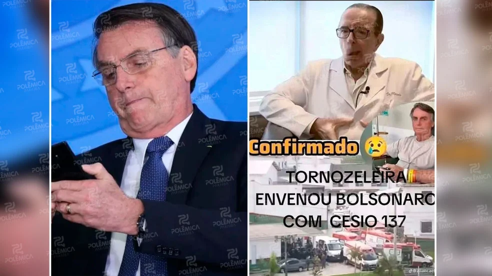 Bolsonaristas espalham boato de que tornozeleira de Bolsonaro tinha césio-137, mas informação é falsa