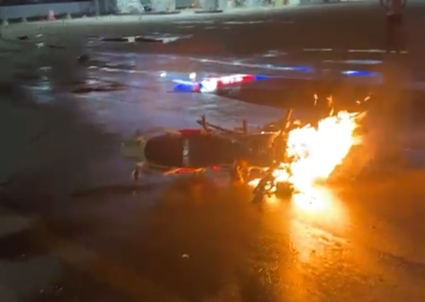 Colisão mata motociclista em rodovia no interior do RN; moto ainda pegou fogo