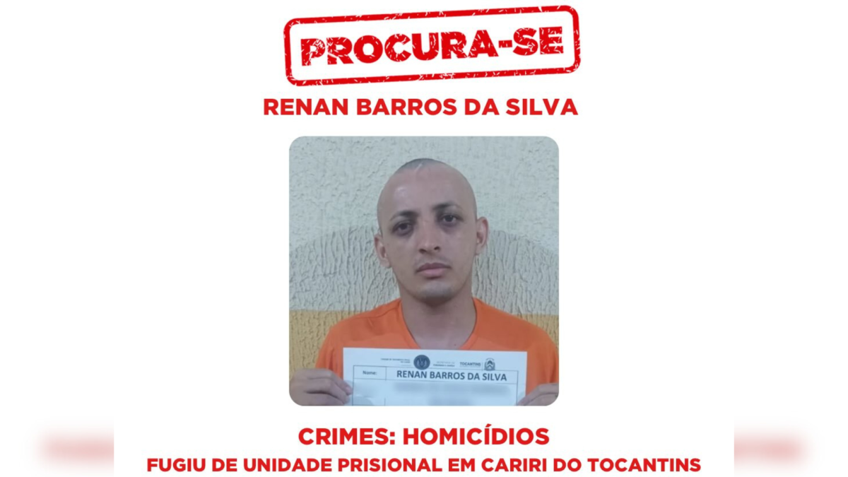 Conheça o “serial killer da Rotatória”, foragido de presídio de segurança máxima no Tocantins