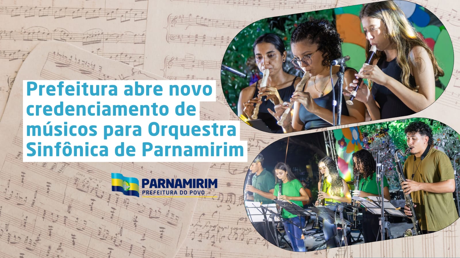 Prefeitura abre novo credenciamento de músicos para Orquestra Sinfônica de Parnamirim