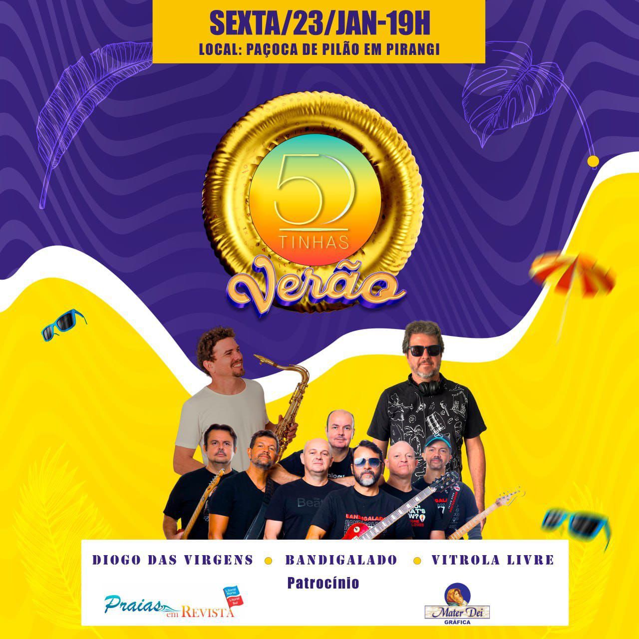 Dia 23 a festa 50tinhas Verão chega em Pirangi para animar o veraneio