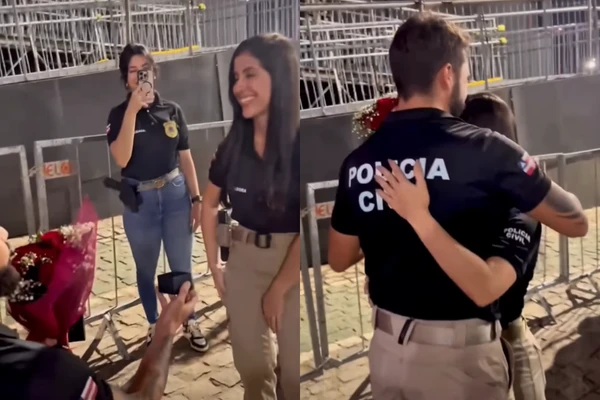 Delegado pede investigadora em casamento no meio do Festival Virada Salvador