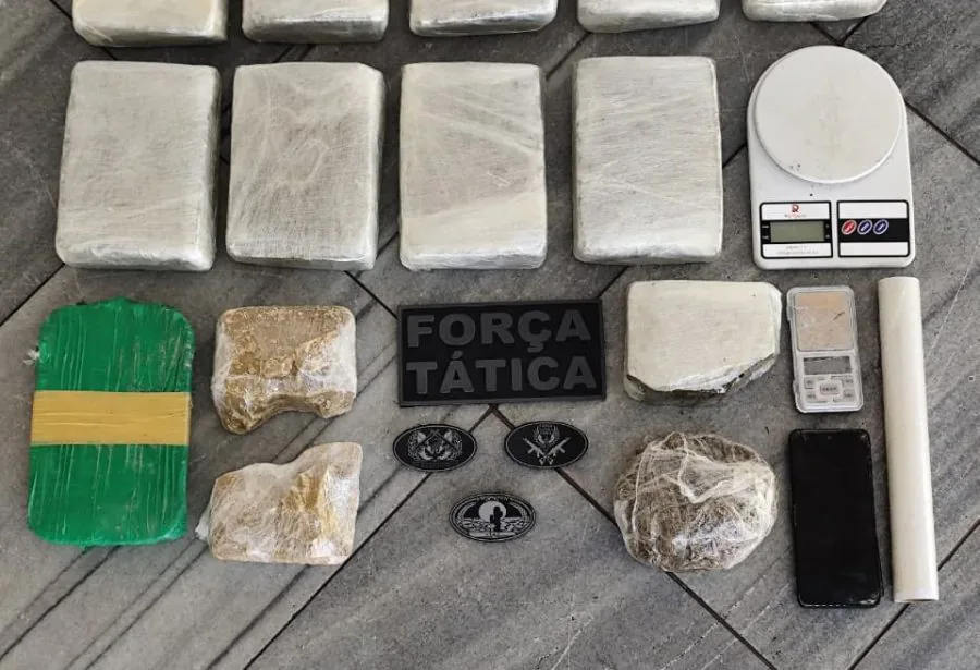 PM prende suspeito de tráfico e apreende cerca de 13 kg de drogas em Natal