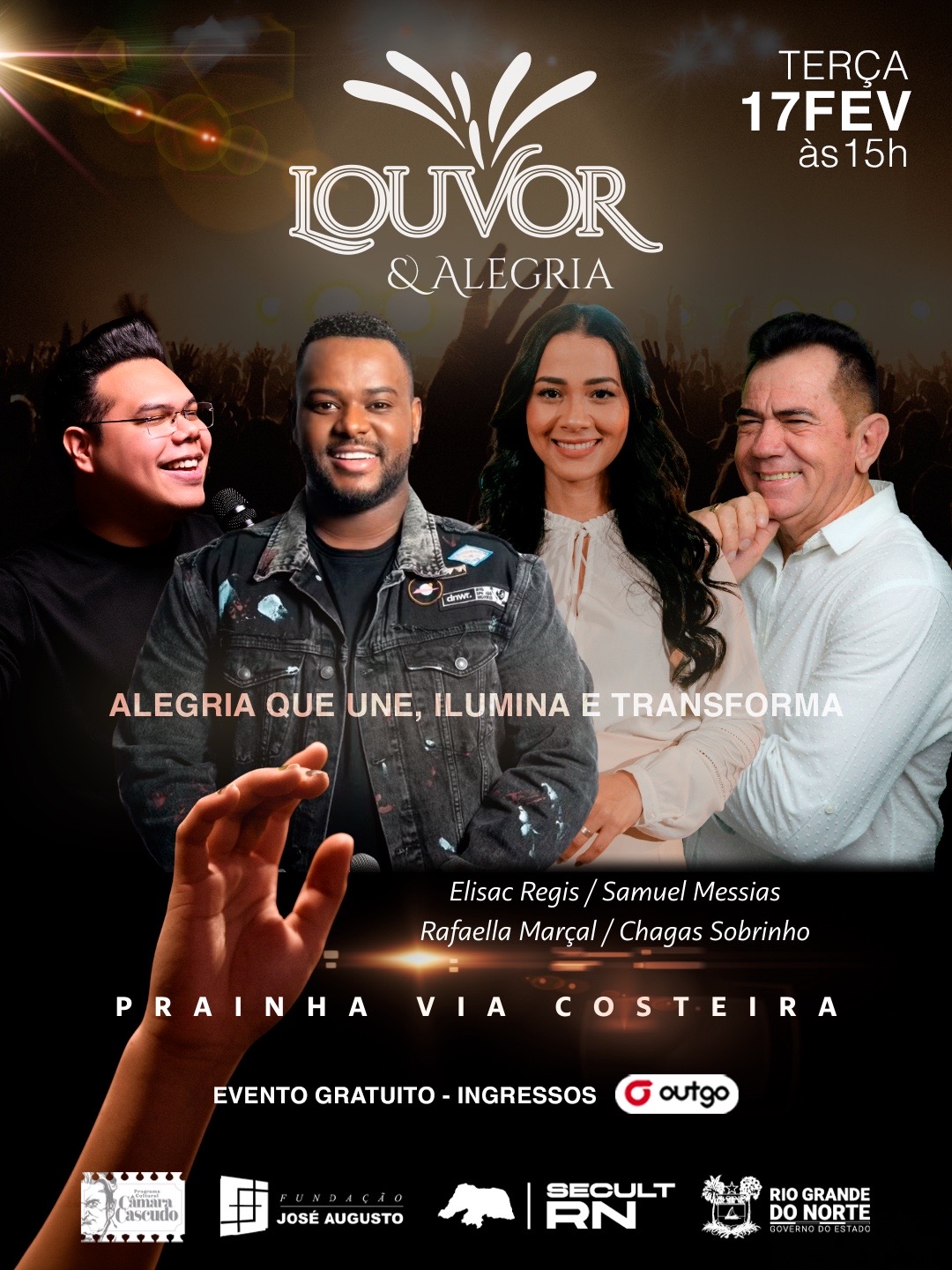 Louvor & Alegria leva música gospel e mensagem de fé à Prainha com entrada gratuita nesta terça (17)