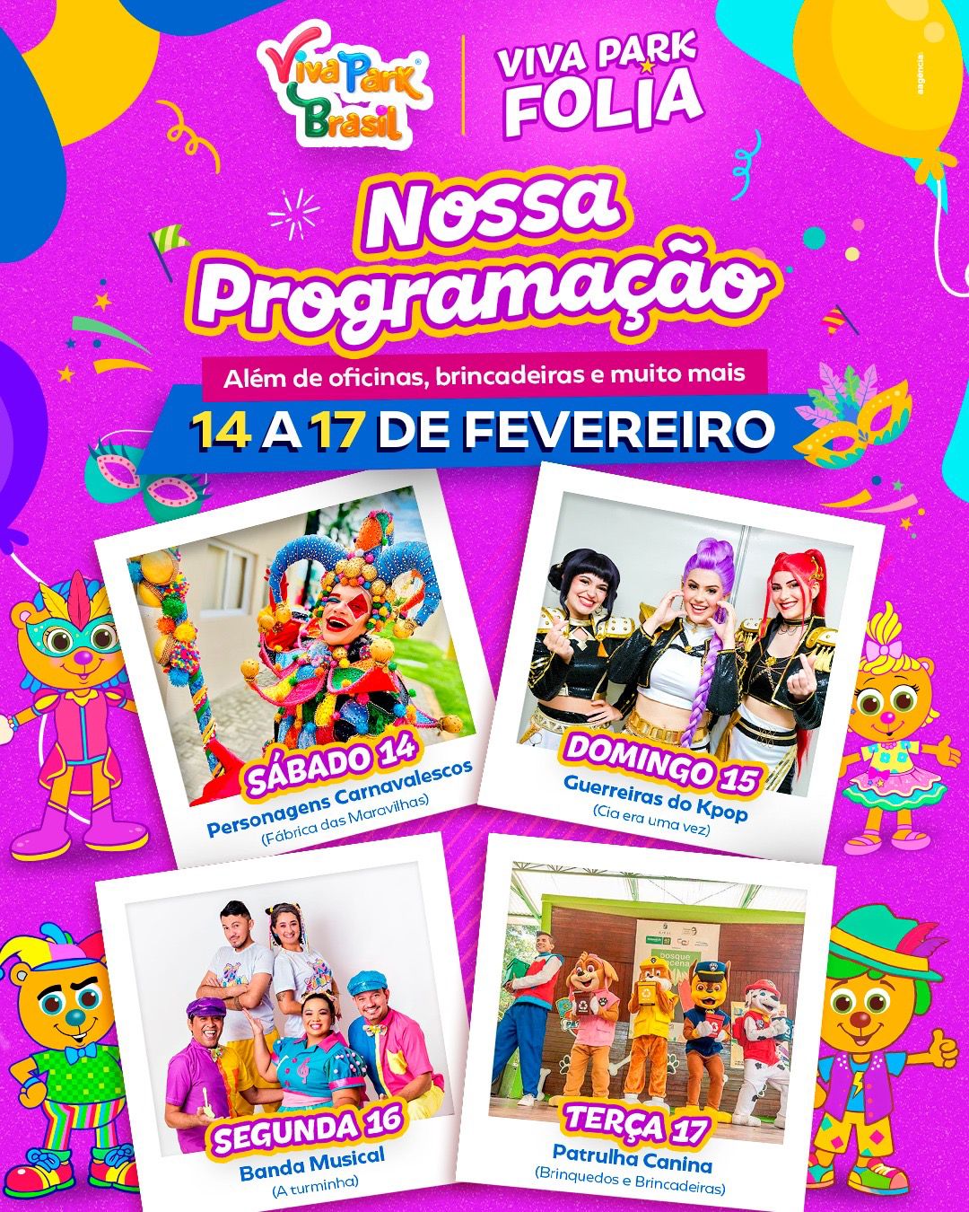 Viva Park Folia transforma o Carnaval em experiência especial para crianças em Natal
