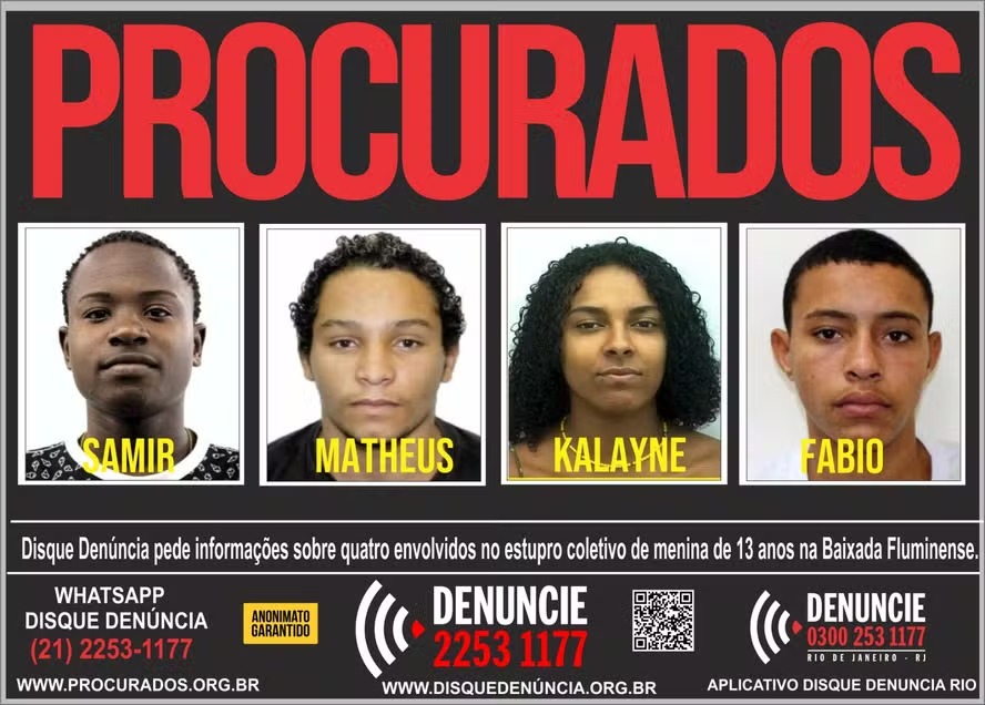 Estupro coletivo de jovem foi tortura para que ela fornecesse informações sobre facção rival