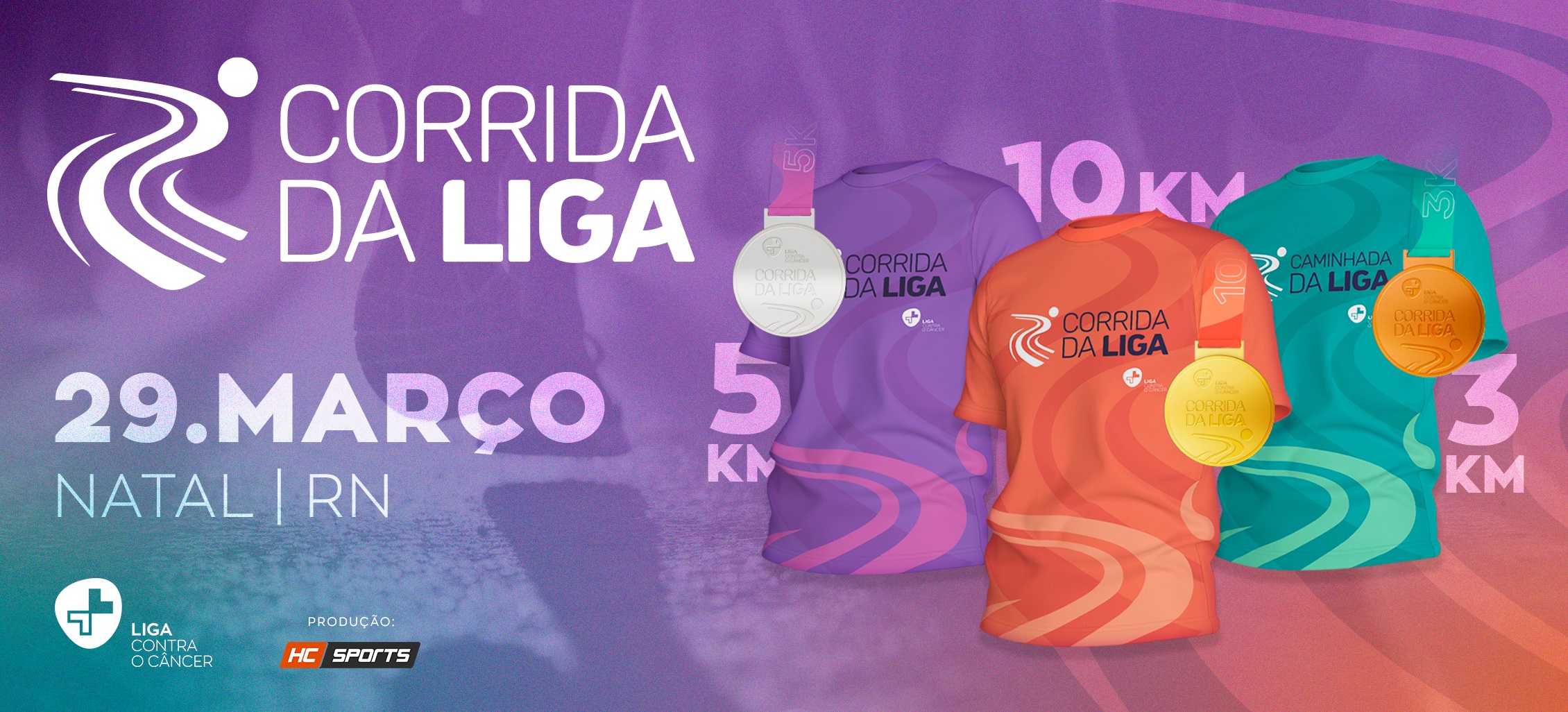 Liga realiza corrida beneficente no dia 29 de março para estimular o esporte como aliado no combate ao câncer