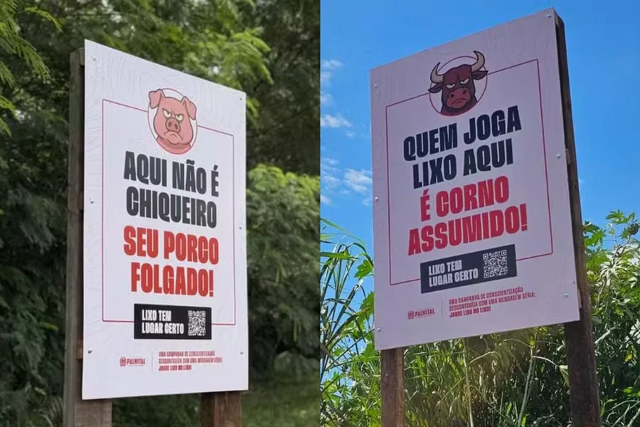 Prefeitura chama de “corno” quem joga lixo na rua e viraliza