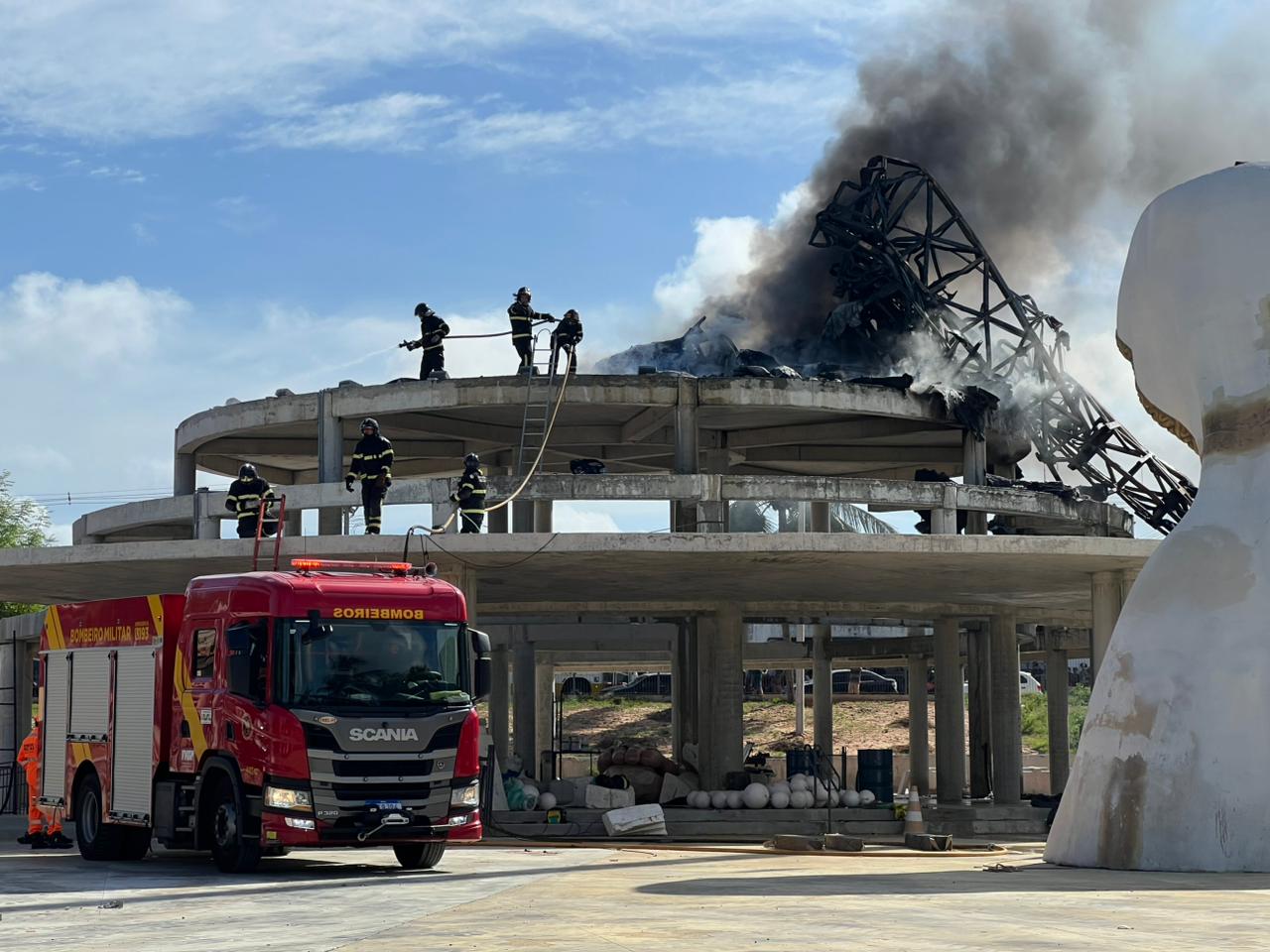 Seinfra confirma curto-circuito na obra da santa e município não terá prejuízo financeiro com incêndio
