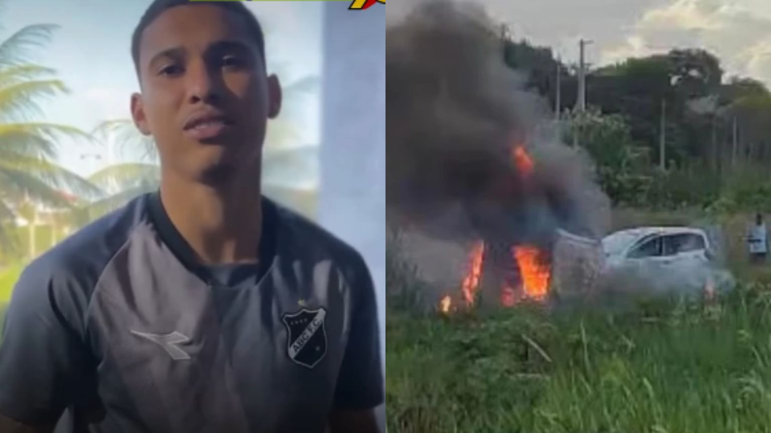 Jogador Thiaguinho tranquiliza torcida do ABC após acidente na BR-101