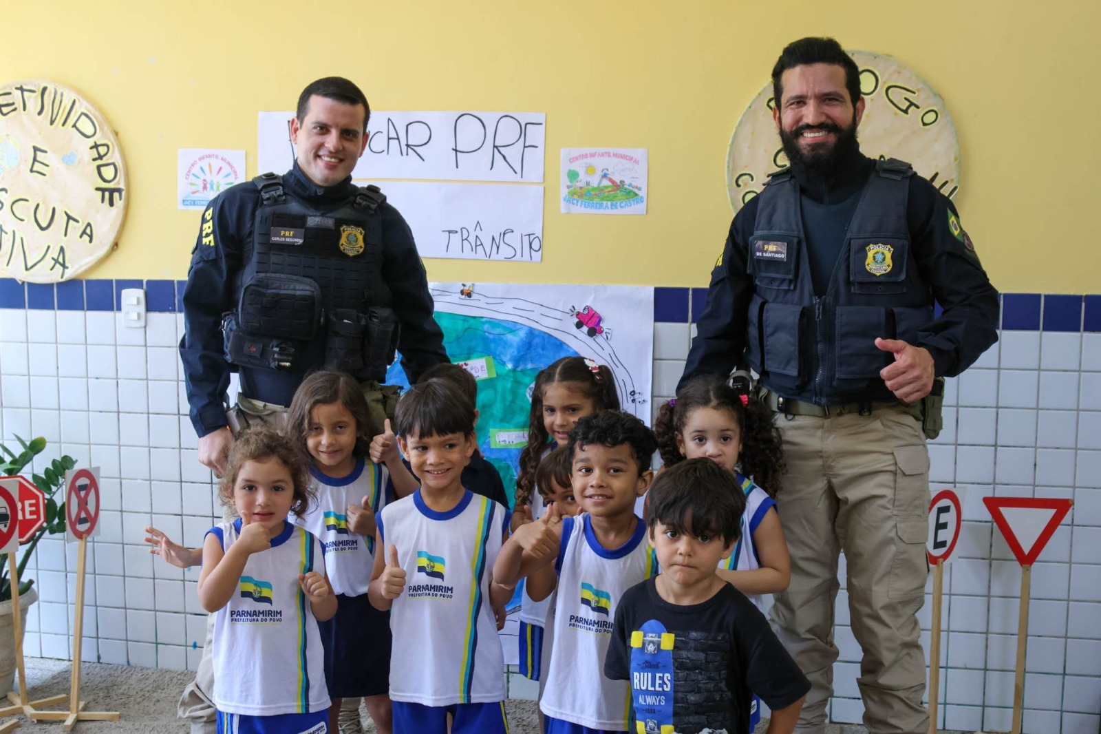 Crianças do CMEI de Parnamirim participam do Projeto Educar PRF