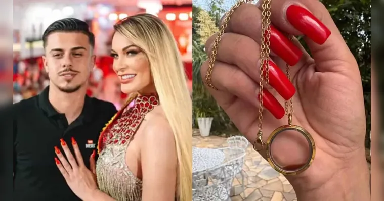 BIZARRO: Modelo Andressa Urach dá ao marido colar com sangue menstrual