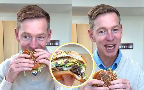 CEO do McDonald's vira piada após provar novo hambúrguer: 'Está com medo?'