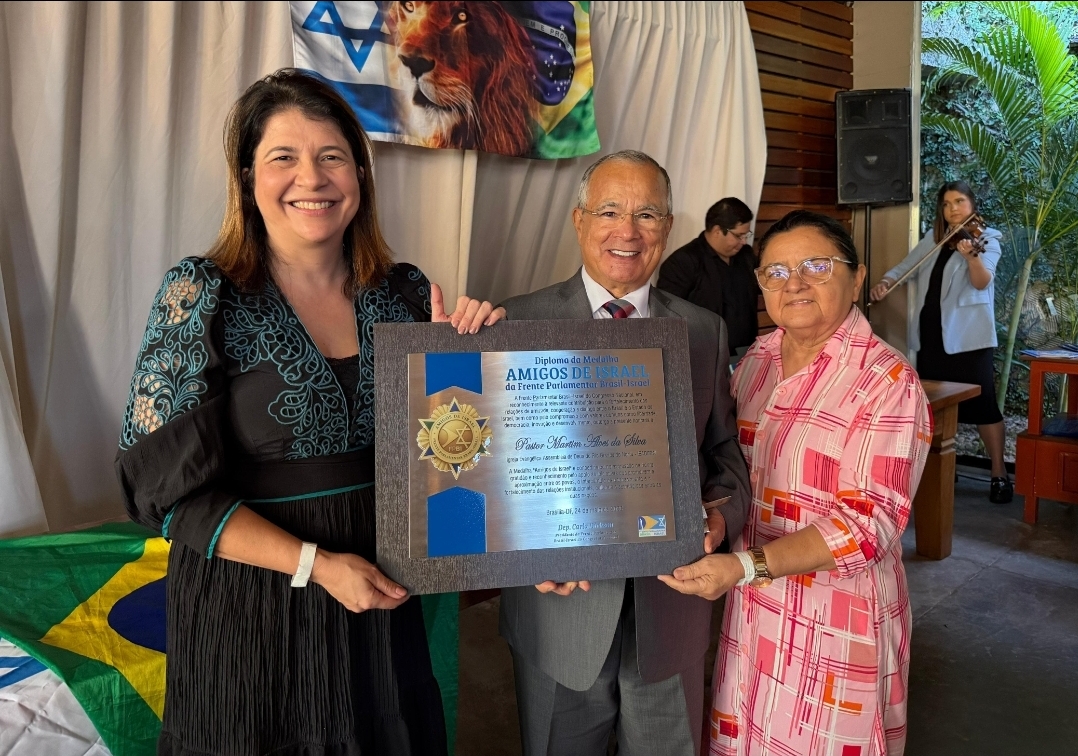 Comenda "Amigo de Israel" marca homenagem de Carla Dickson a pastores da Assembleia de Deus no RN